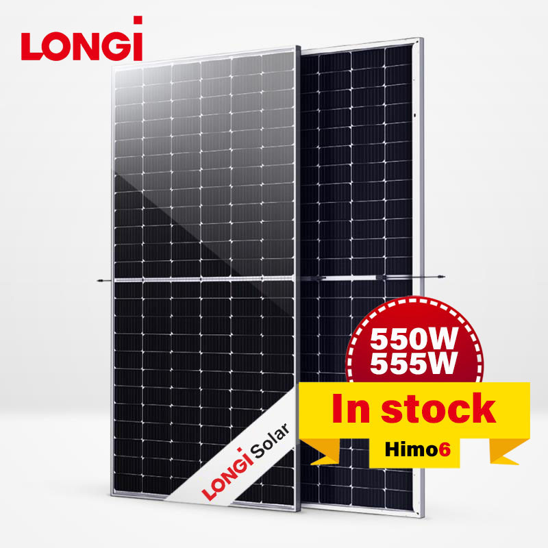 canadian Longi EU cheap sun solar panel array set vendors price 3200w 560w for government home 500W 760W Longi solar panel 550W