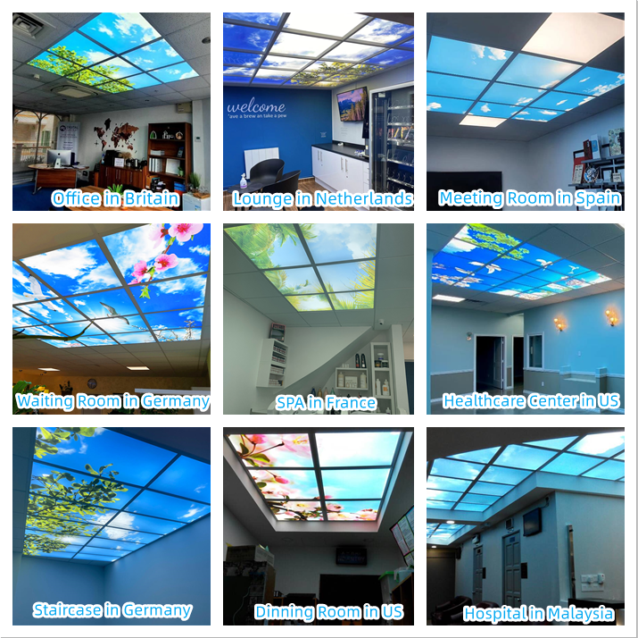 AUXOSKY led light panel ceiling Modern slim led ceiling light panel commercial led skylight panel ceiling skylight