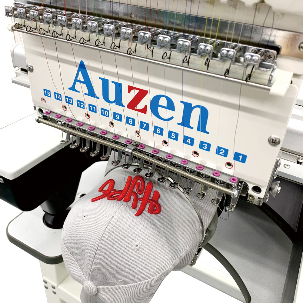 2023 Big Sale Single Head Embroidery Machine for 3D Caps Embroidery Auzen 1200spm Garment Sewing Embroidery Machines