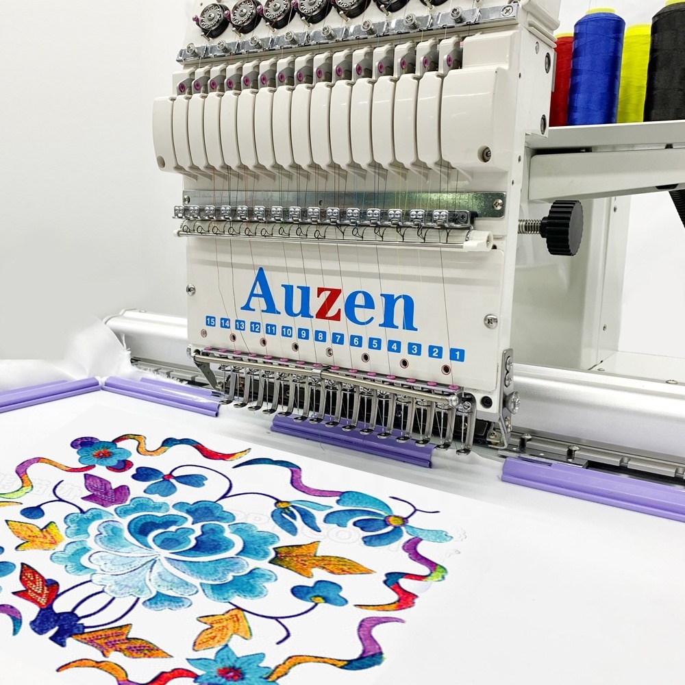 Professional service long warranty embroidery machine with reasonable price 15 needle high advanced embroidery machine