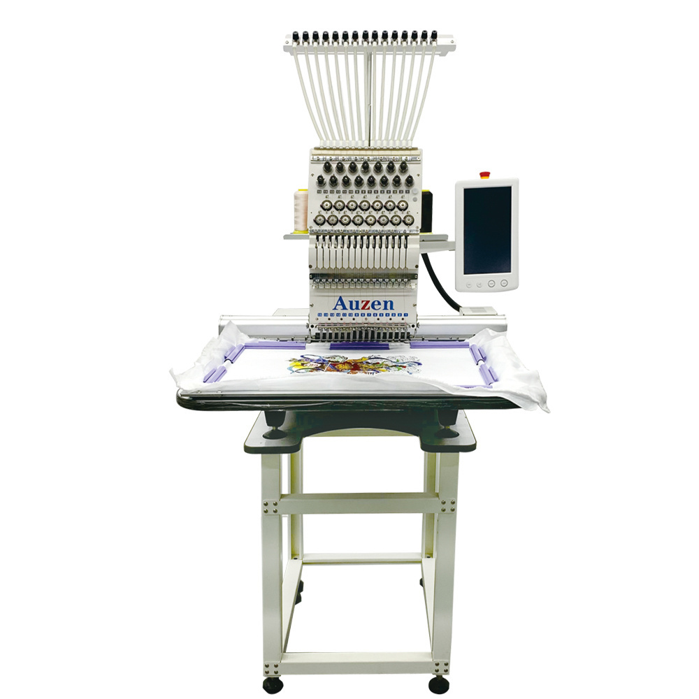 2023 Big Sale Single Head Embroidery Machine for 3D Caps Embroidery Auzen 1200spm Garment Sewing Embroidery Machines