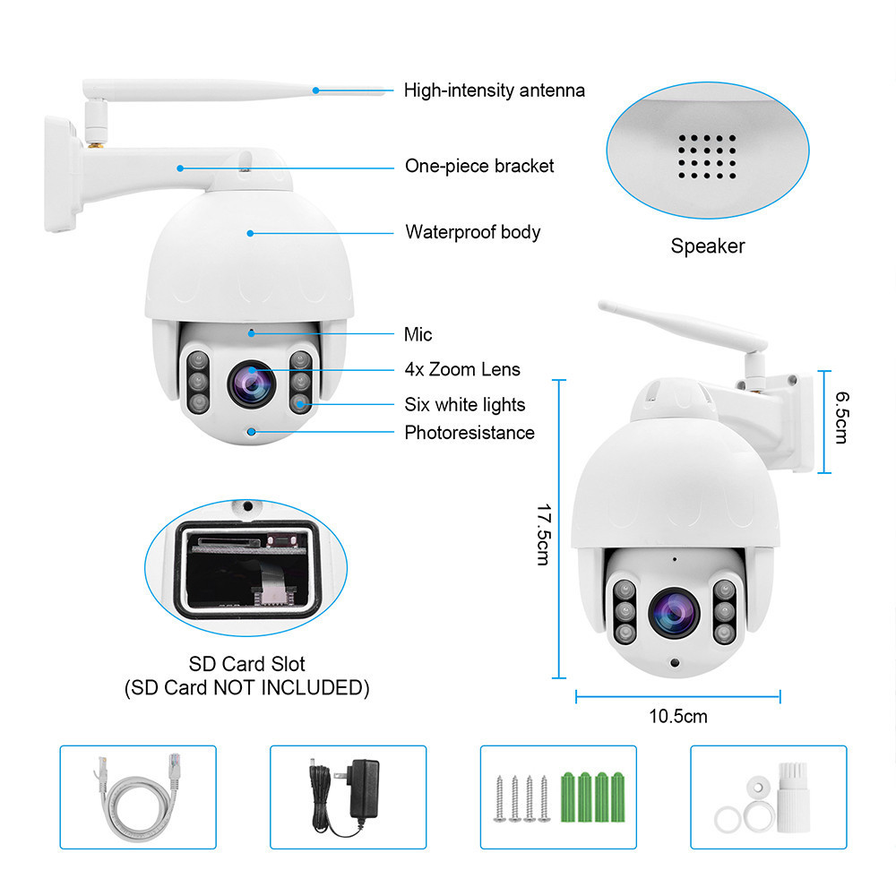 Tuya 3MP Wifi Starlight Camera Low Power home use  Camera indoor  Night Vision  wifi ip camera