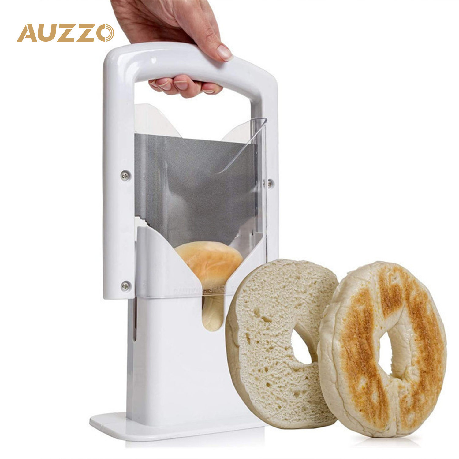 The Original Bagel Guillotine Universal Slicer Bagel Slicer Perfect For Bagel Cutter Stainless Steel