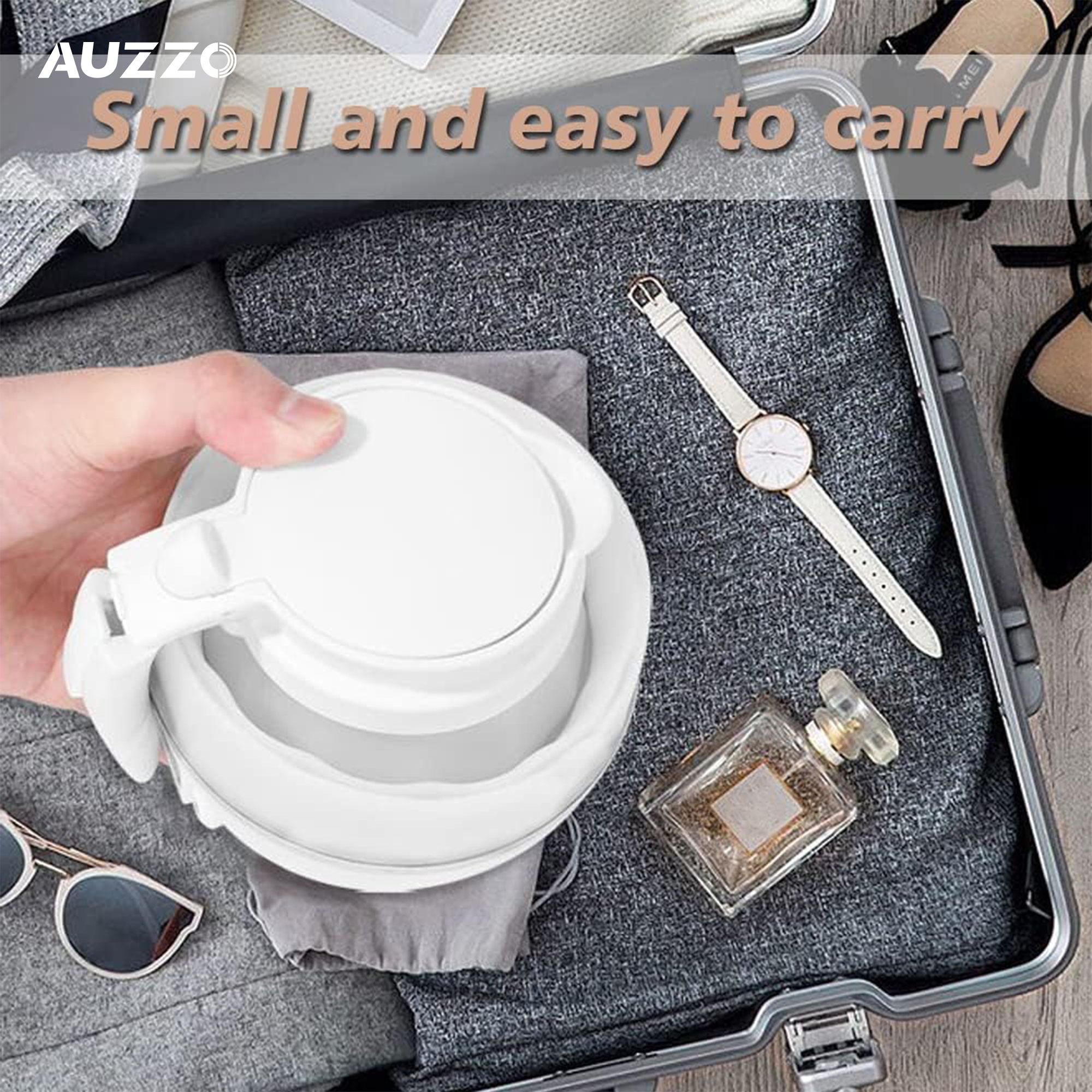 Silicone Travel Foldable Water Heater Jug Collapsible Mini Portable Electric Kettle For Sale