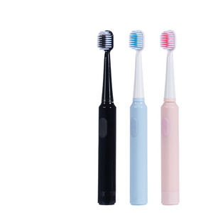 Oem Eu Black Slim Cleaning Ultrasonic Toothbrush Mini Thin Electric Sonic Toothbrush