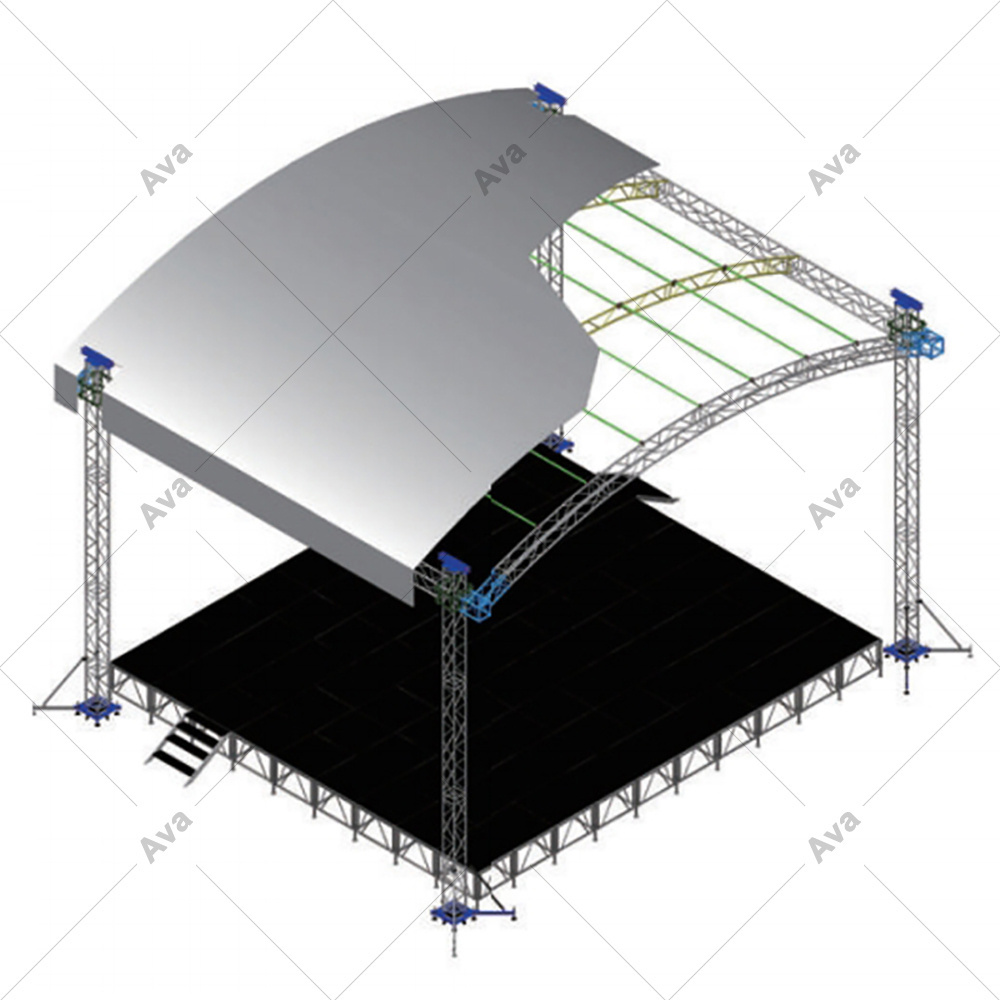 Global line array speaker lift tower roof truss lifters dj aluminum stage light truss system truss displays  for events