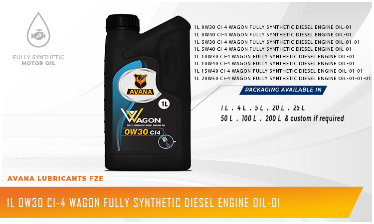 Diesel Engine Oil 1L 0W30 CI-4 Wagon fully synthetic High Performance Total Protection Gulf Product