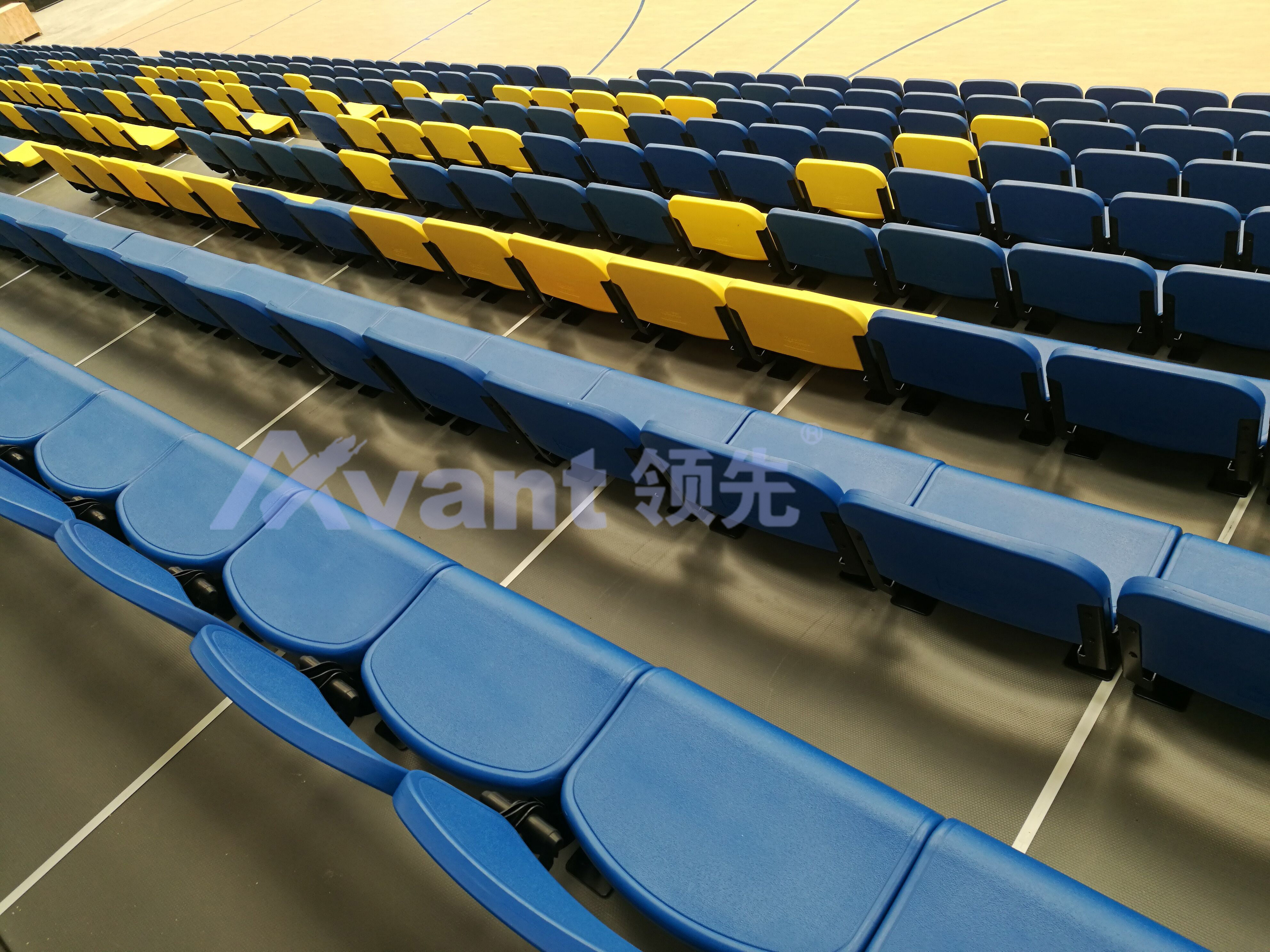 Avant Mobile Grandstand System Indoor Gym Basketball Court Retractable Bleacher Tribune Telescopic Stadium Seating With Backrest