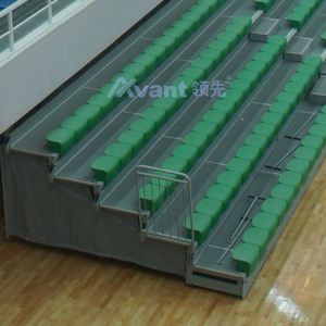 Avant 5 Rows Aluminium Grandstand Seating Indoor Gym Mobile Portable Bleachers Green Stadium Spectators Seats Stadium Chairs