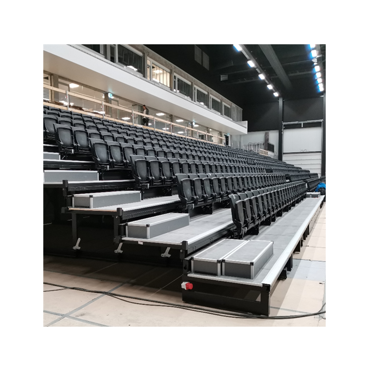 Folded tribunes collapsible telescopic bleachers retractable chairs for stadium sports center