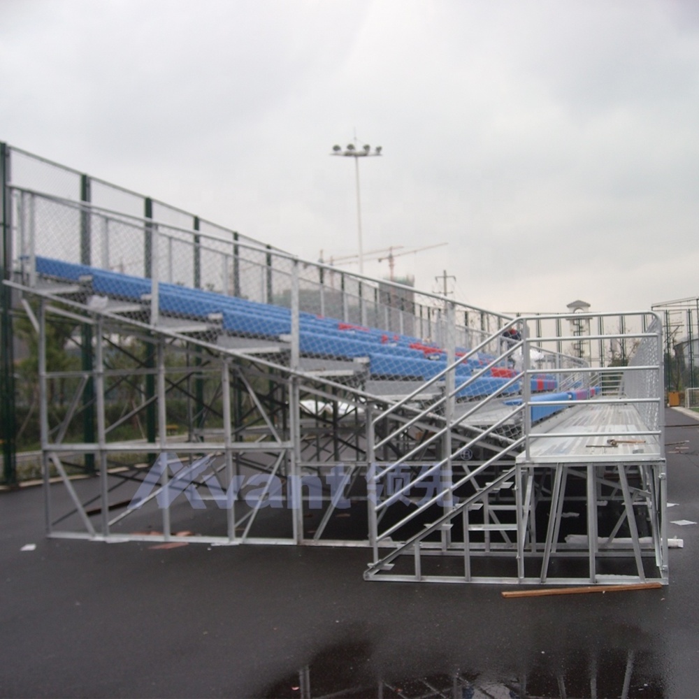 8 Rows Aluminum Temporary Tribune Demountable Scaffolding Grandstand Stadium Seating Outdoor Bleachers For Event Sports Football