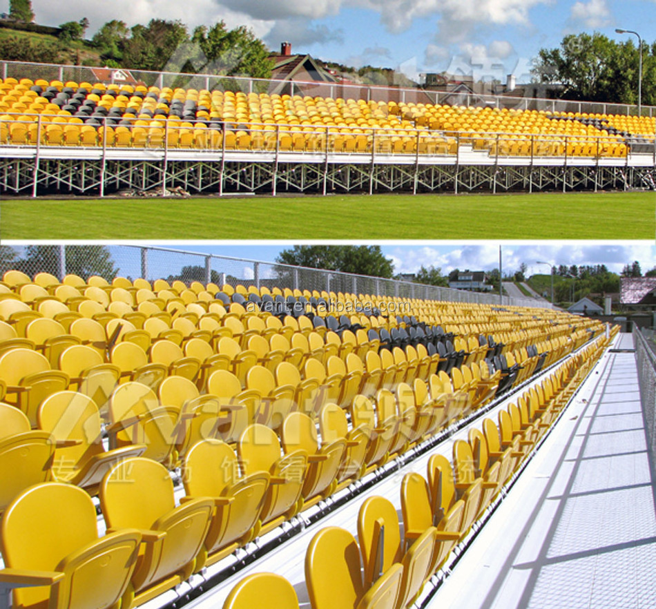 Avant athletic Safety rail design metal structure grandstand seat steel bleachers football stadium seats