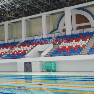 Avant Swimming Pool Events Stadium Seats Indoor VIP Wall Mounted Fold Up Sports Chairs HDPE Auto Tip-Up Fixed Grandstand Seating