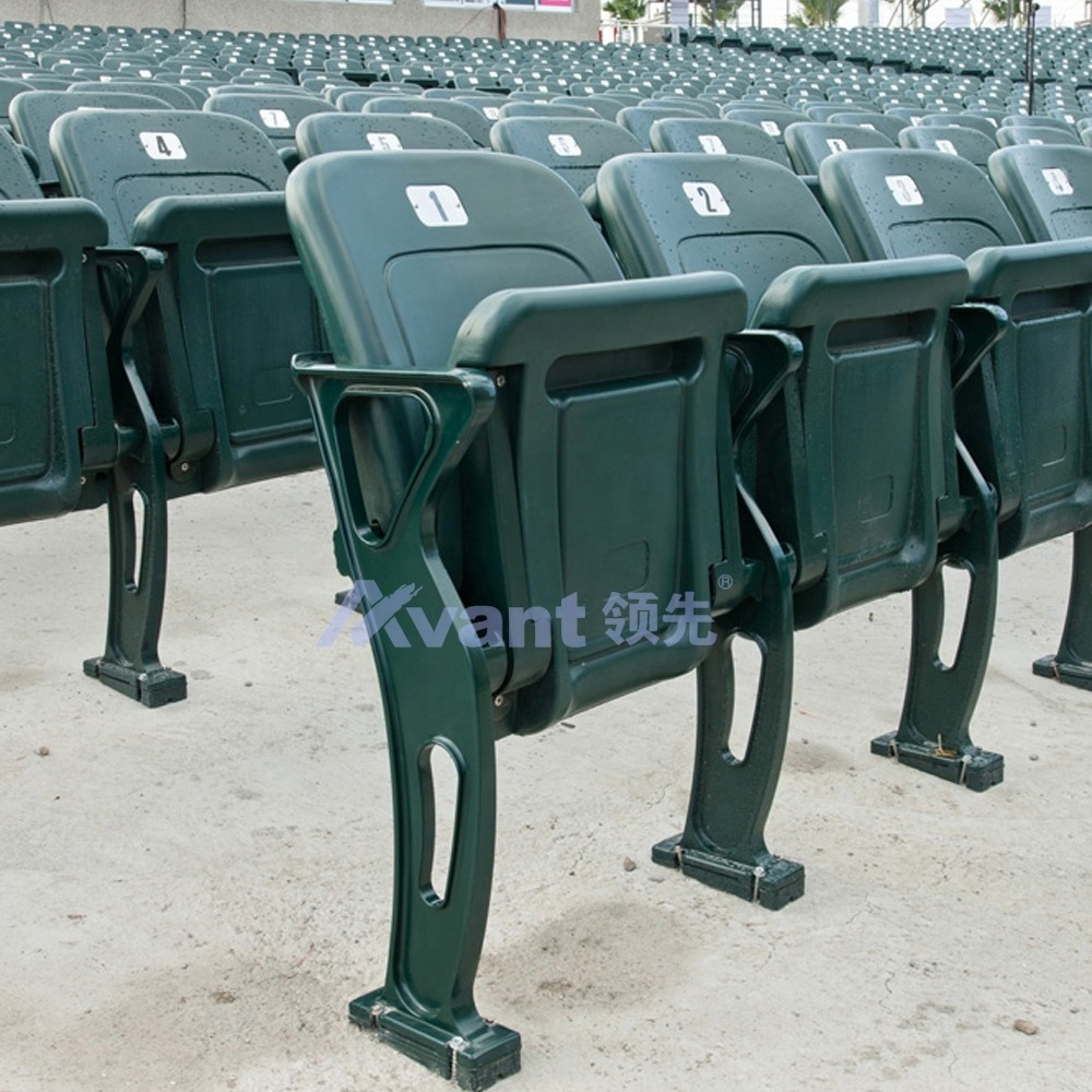 Avant Outdoor Event Tiered Grandstand Seating HDPE Auto Tip- Up Fixed Stadium Seats With Back Temporary Foldable Sports Chairs