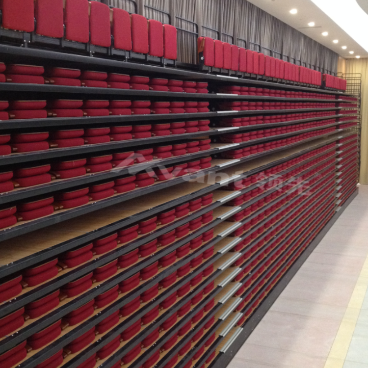 Avant retractable gym bleachers telescopic seating system metal structure bleacher be retractable