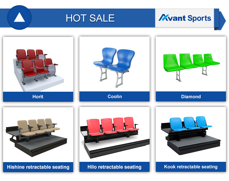 Avant spectator indoor grandstand stadium metal chairs sports audience tribune  retractable bleacher soft seating