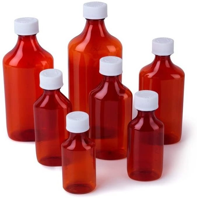 Wholesale 4oz Medicine Liquid Bottles PET Plastic Cough Syrup Bottle