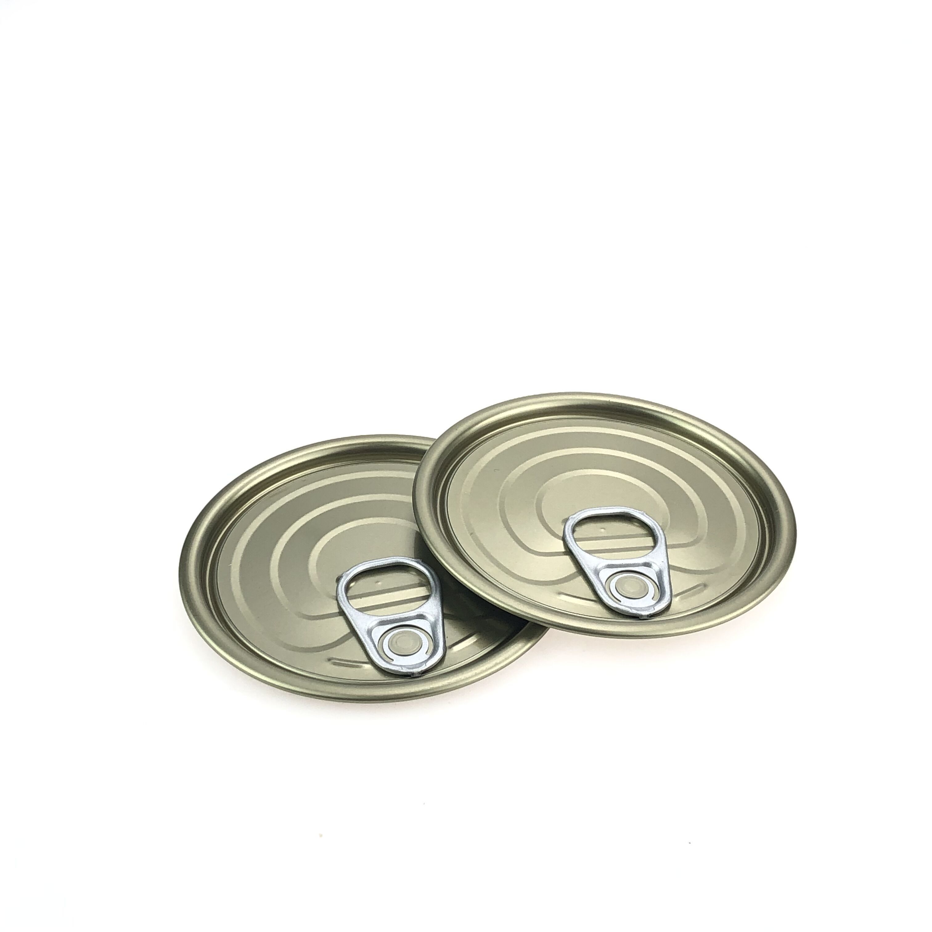 Wholesale Food Grade Tinplate 307# Gold Coating Pressitin Cans Tuna Edible Tin Package Can