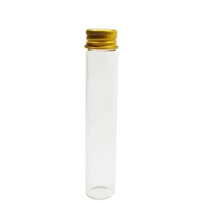 115mm Screw Top Glass Tube With Gold Aluminum Cap