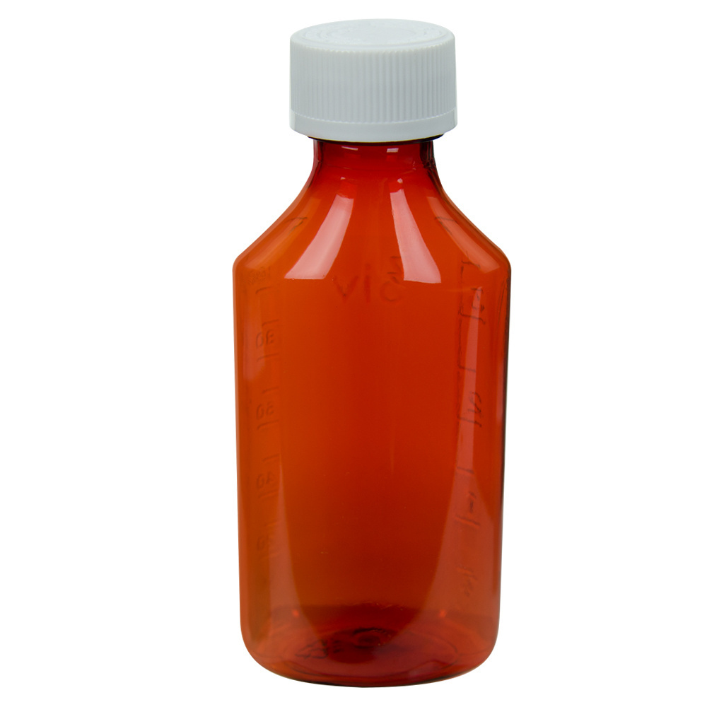 Custom cough syrup liquid plastic bottle oval liquid bottle