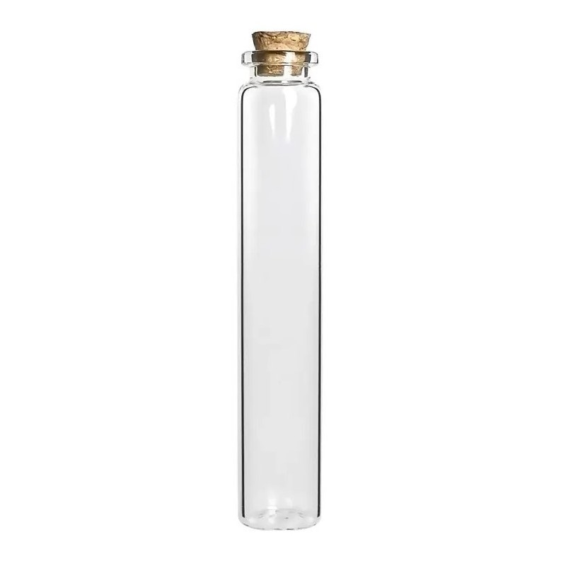 Hot Sale Diameter 20mm Clear Glass Tube Container with Cork Lid