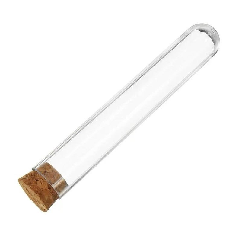 Customize Glass Tube with Cork or Bamboo Lids Flat Bottom Borosilicate Glass Test Tube