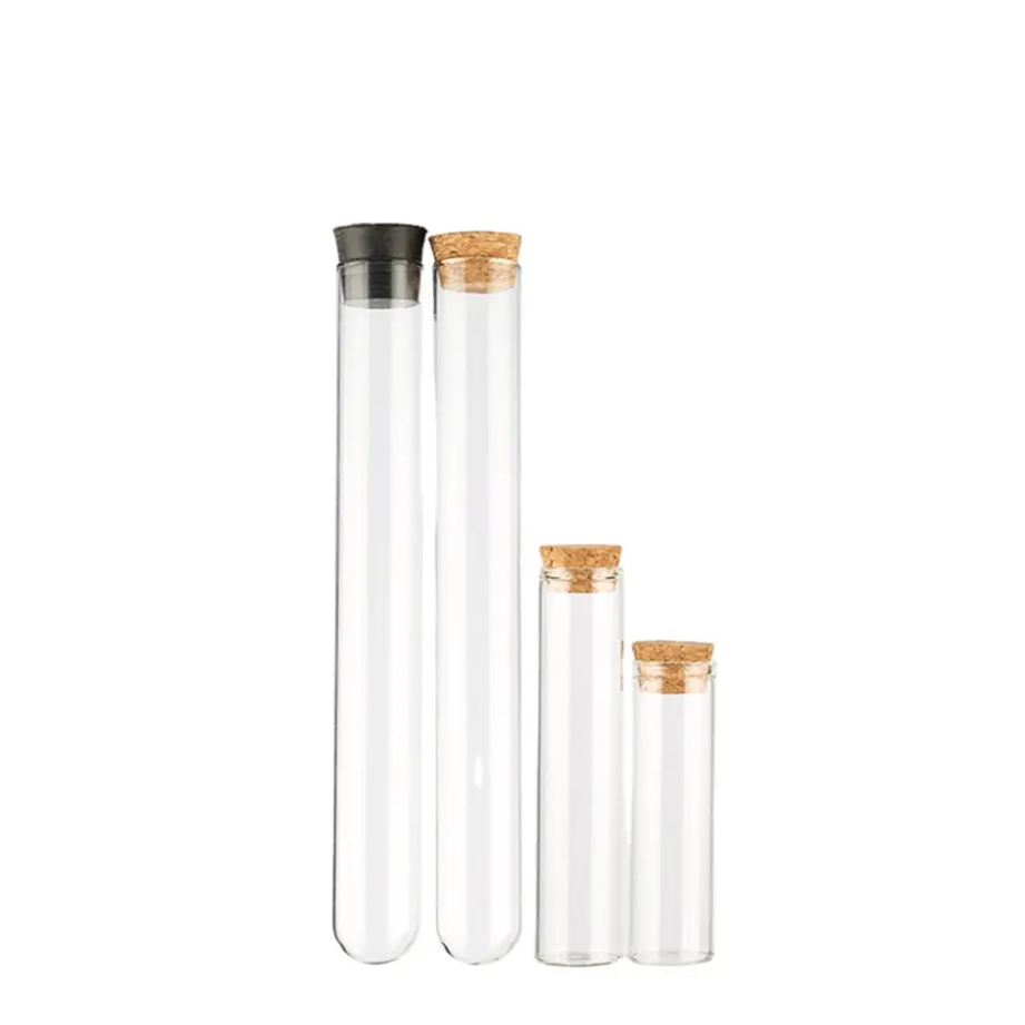 Wholesale 20*120mm Glass Test Tube Round Bottom Test Tube with Cork