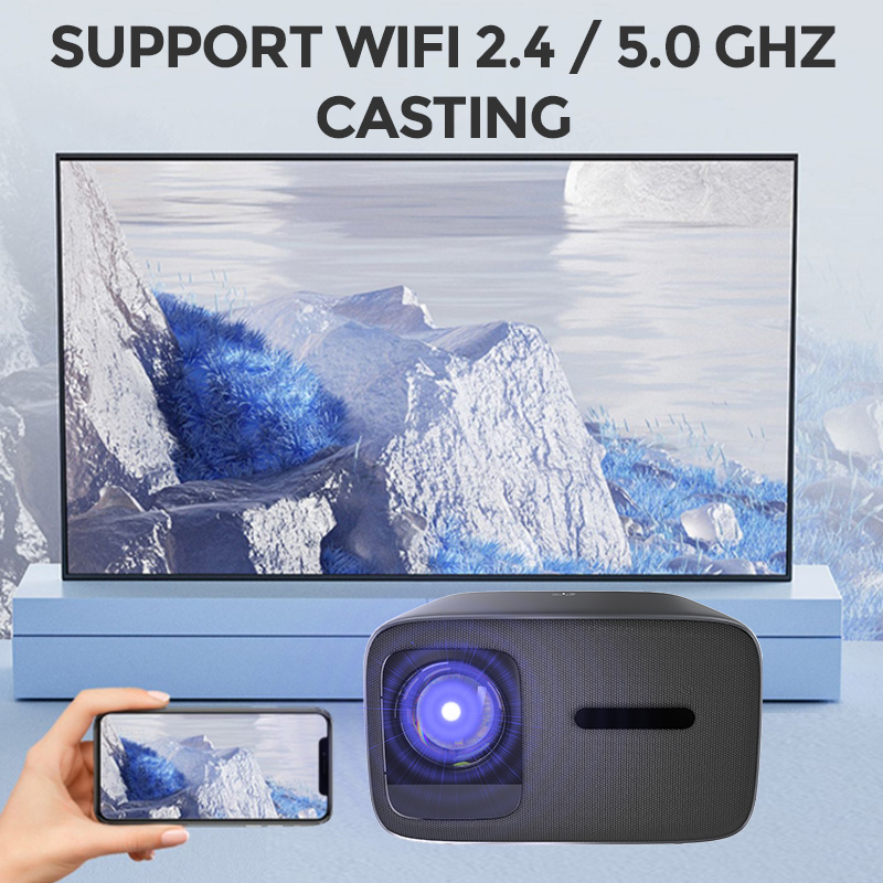 Android OS Automatic Focus 1080P High Lumens 4K Supported Ultra Clarity Home Cinema School Meeting Training Presentation Device