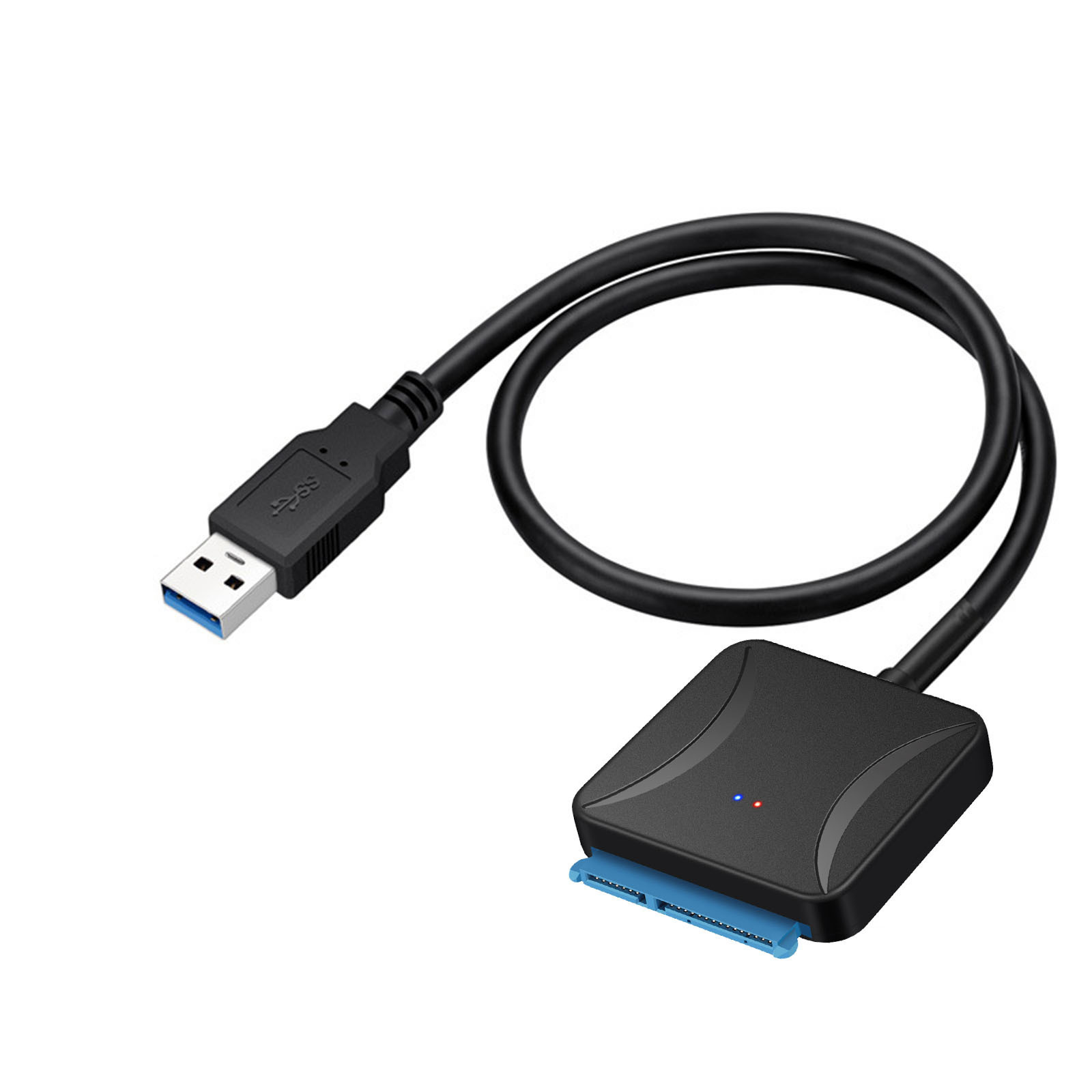 SATA to USB Adapter Cable USB 3.0 to SATA III Hard Drive Reader Adapter for 2.5 SSD/HDD Data Transfer Aluminum Shell