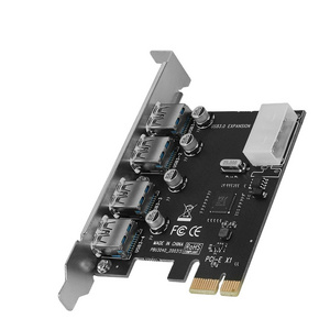 High speed stable 4-Port  PCI-E expansion Card Adapter USB 3.0 pci-e controller card data transfer 5Gbps for PC