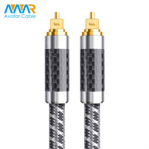 Avatarcable Advanced Optical Toslink Connector Jack Cables Carbon Fiber Gold Plated Black Digital Audio Cable