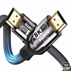 HDMI 2.1 Cable 8K 60Hz 48 Gbps Premium Ultra HD TV HDMI Video Cable 1.5 3m Male to Male HDMI Cable Braided OEM & Stock Wholesale