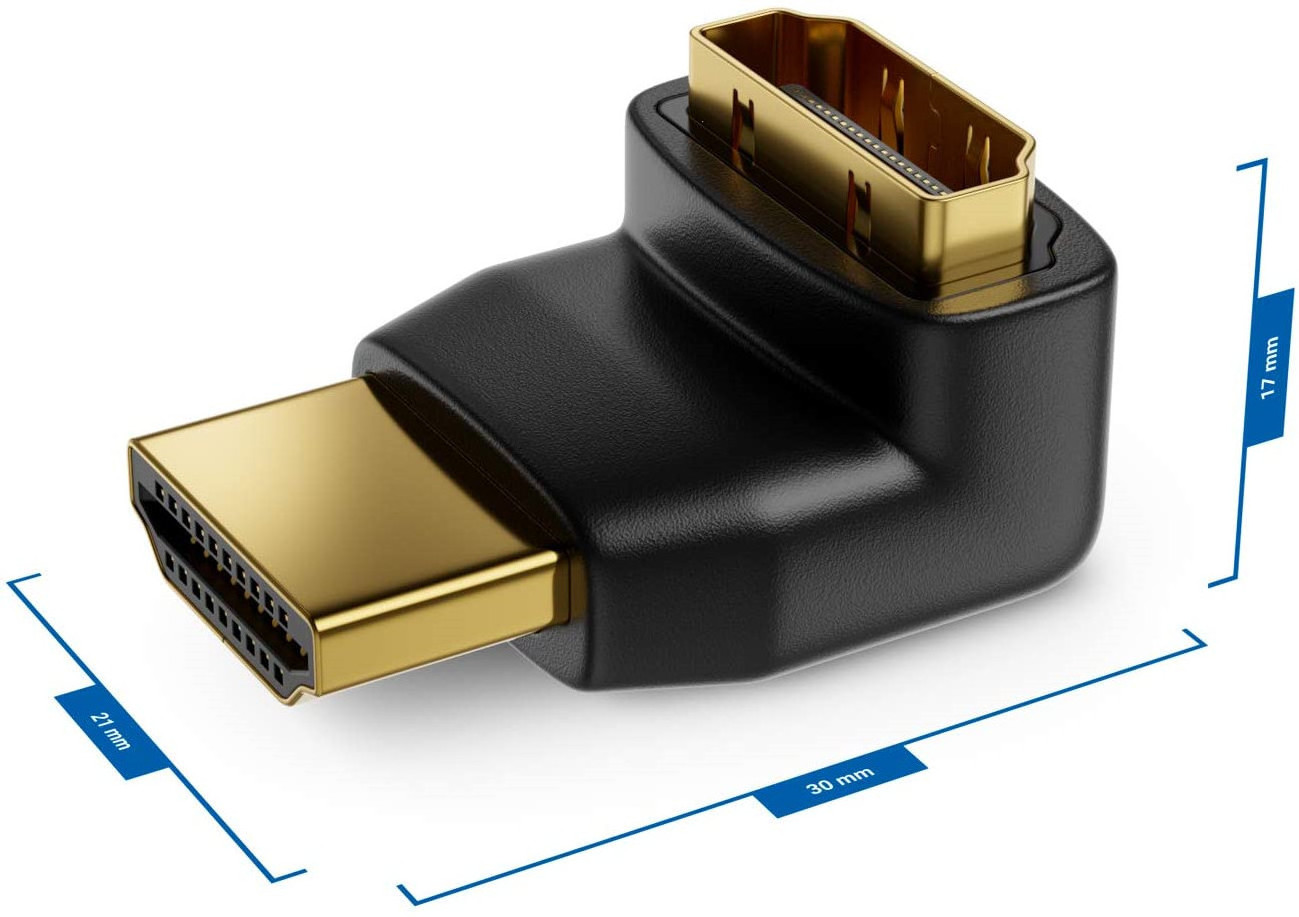 HDMI 90 Degree and 270 Degree Right Angle Male to Female Adapter HDMI Male to Female Connector