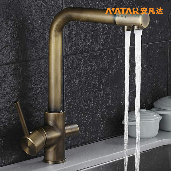 AVATAR Brass Single Handle European Gold 3 Way Kitchen Faucet 4 buyers