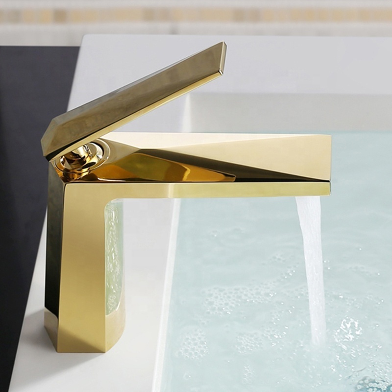 Anfanda luxury golden brass bathroom gold basin faucet presto faucets