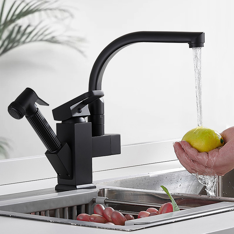 New Luxury Deck mounted Pull Out Kitchen Sink Water Faucet