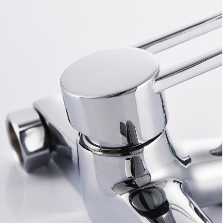 Bathroom bathtub hot and cold triple faucet copper shower faucet water heater concealed mixing valve