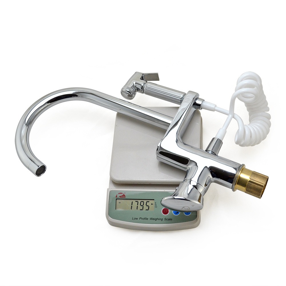 OEM high quality brass custom modern kitchen faucet hose pull gun multifunction pull down sink faucet