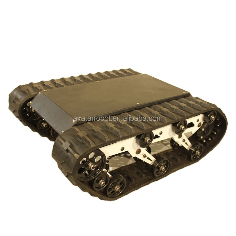 tracked chassis for small fire robot rubber track undercarriage type robot tank chassis