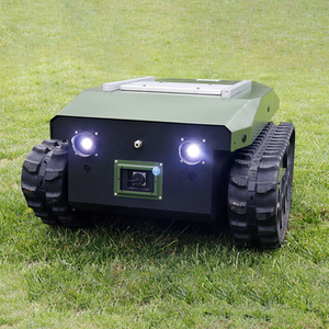 6 suspension shock absorption robot chassis lawn  mower tracked robot chassis