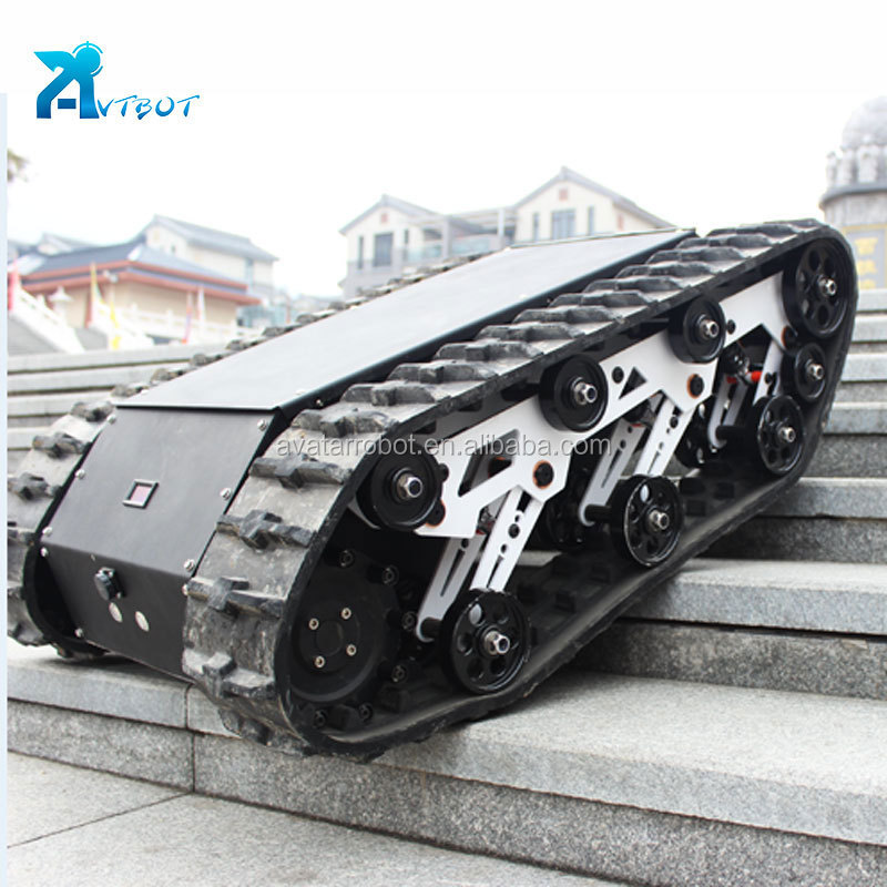 tracked chassis for small fire robot rubber track undercarriage type robot tank chassis