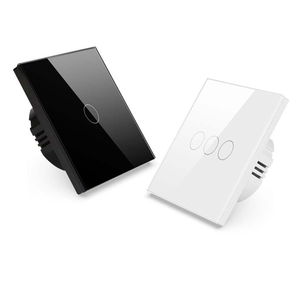 Avatto Home Smart Tuya Wifi Wall Switch LED Light Touch Switch Glass Electrical Wireless 1/2/3 Gang WiFi Smart Switch