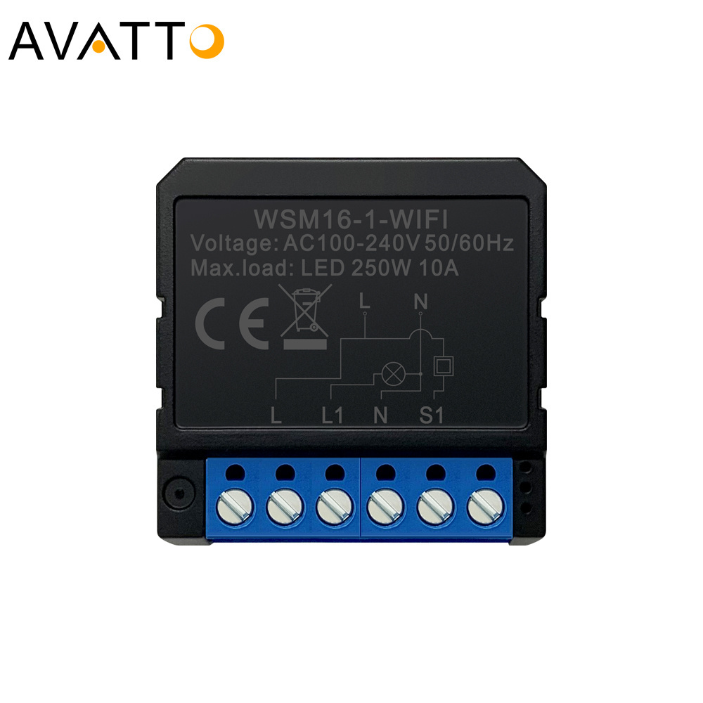 Avatto 1-4 Gang Tuya Smart Home Wireless Wifi Led Light Wall Dimmer Switch Module Control Work With App Alexa Google Home