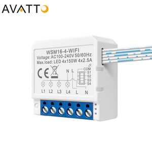 Tuya 10a Mini Wifi Switch 4 Gang Control Timer Switches Relay Automation Modules Smart Life Work With Alexa Google Home Alice