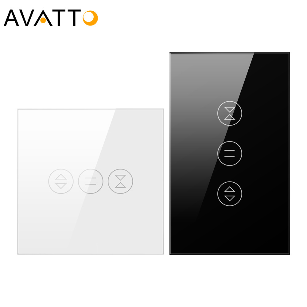 EU Standard tuya smart wifi Curtain Touch Screen Switch Remote control with Alexa Google Home