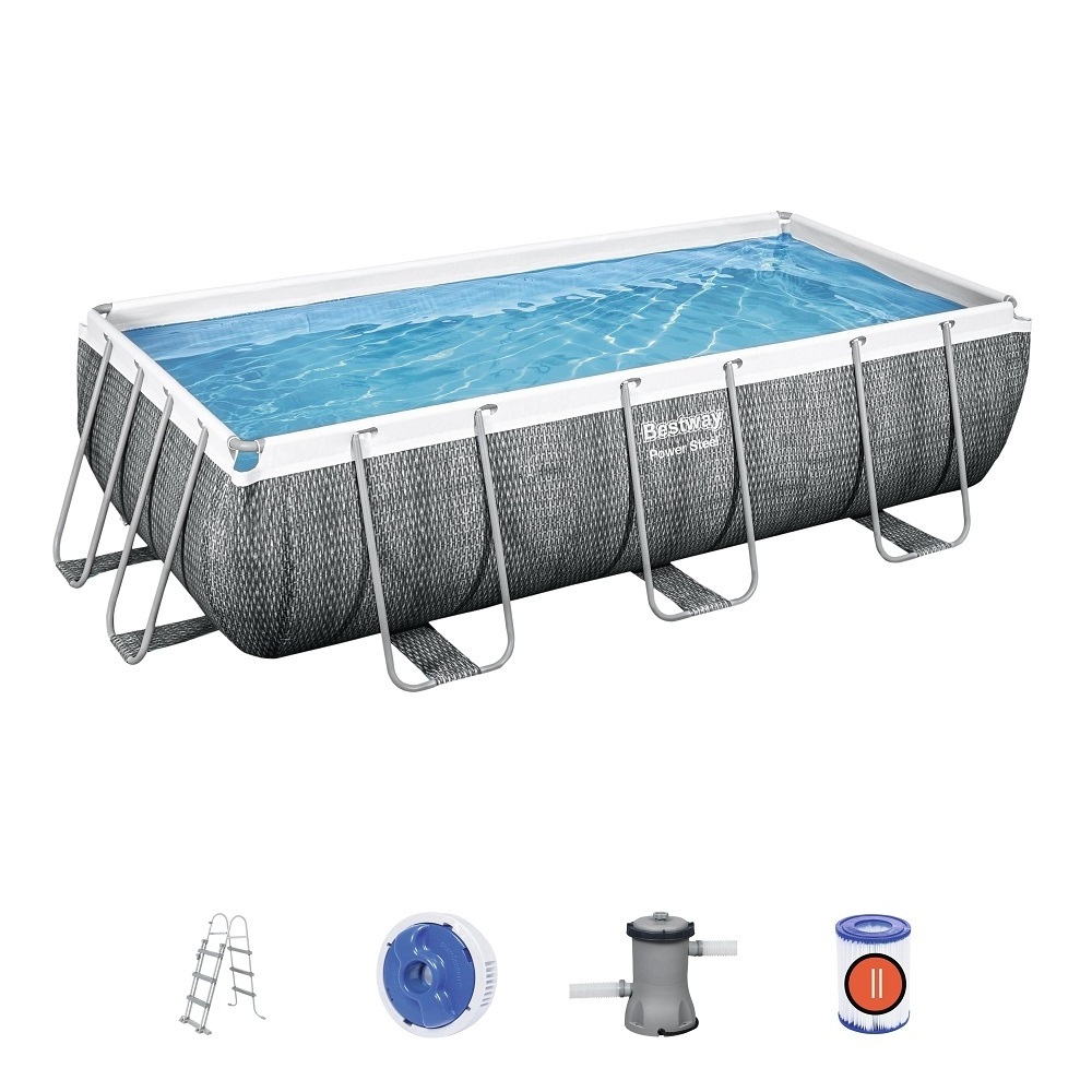 56721 Rectangular Stainless Power Steel frame metal Outdoor piscina Above Ground Swimming Pools