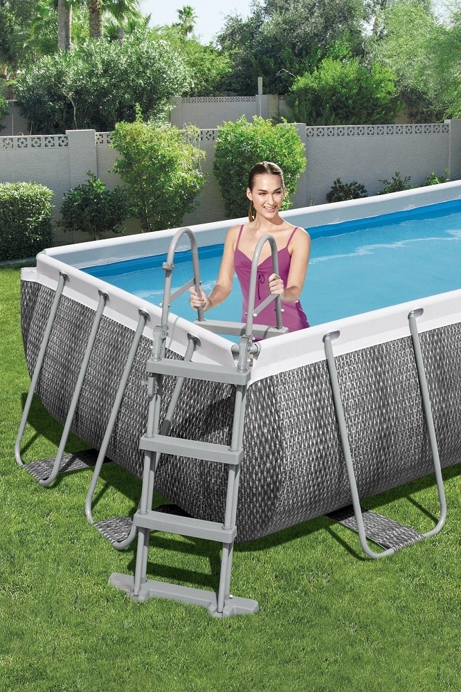 56721 Rectangular Stainless Power Steel frame metal Outdoor piscina Above Ground Swimming Pools