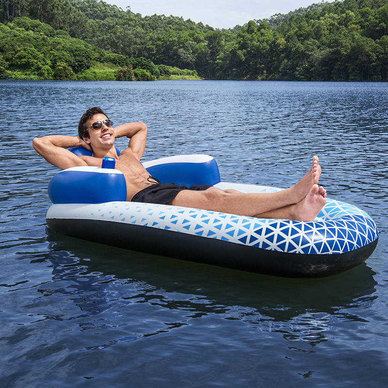 Portable Inflatable Pool Float Lounger With Pillow Outdoor Party Water Hammock Floating Bed Cushion Swim Toys For Adults