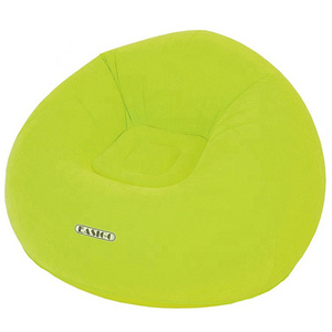 2024 luxury inflatable PVC material flocking sofa chair hot sale inflatable bean bag chairs/lazy inflatable round chair