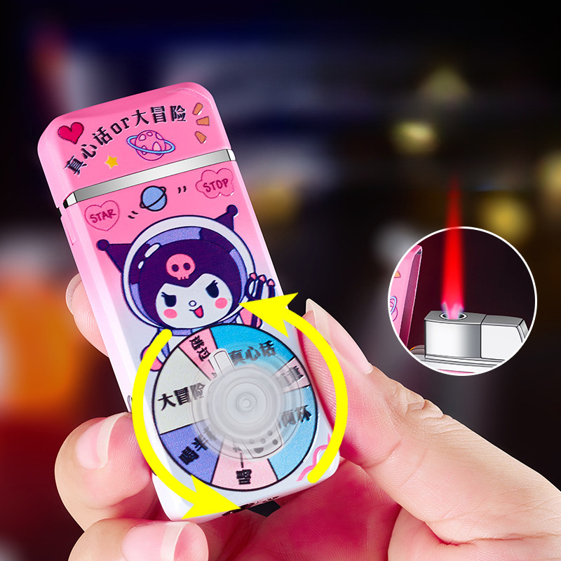 2024 Cute Cartoon Windproof Inflatable  Butane Jet Torch Flame Cigars Cigarette lighter